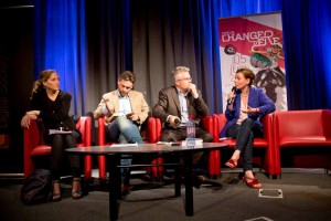 Cynthia Fleury, Mathieu Baudin, Gilles Berhault (animateur) et Carinne Dartiguepeyrou; Avec la participation "vidéo" d'Edgar Morin